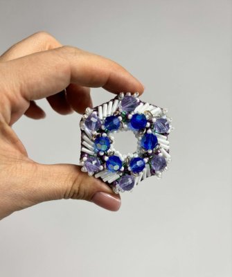 БП-362 Зимний веночек. Набор для изготовления броши Crystal Art - 1