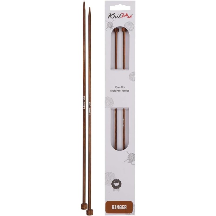 31143 Спицы прямые Ginger KnitPro, 25 см, 3.50 мм - 1