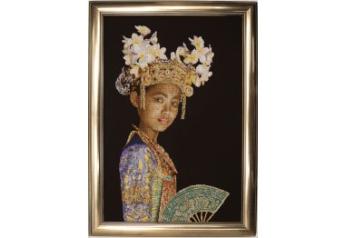  597.05 Balinese Dancer Black Aida. Набор для вышивки крестом Thea Gouverneur