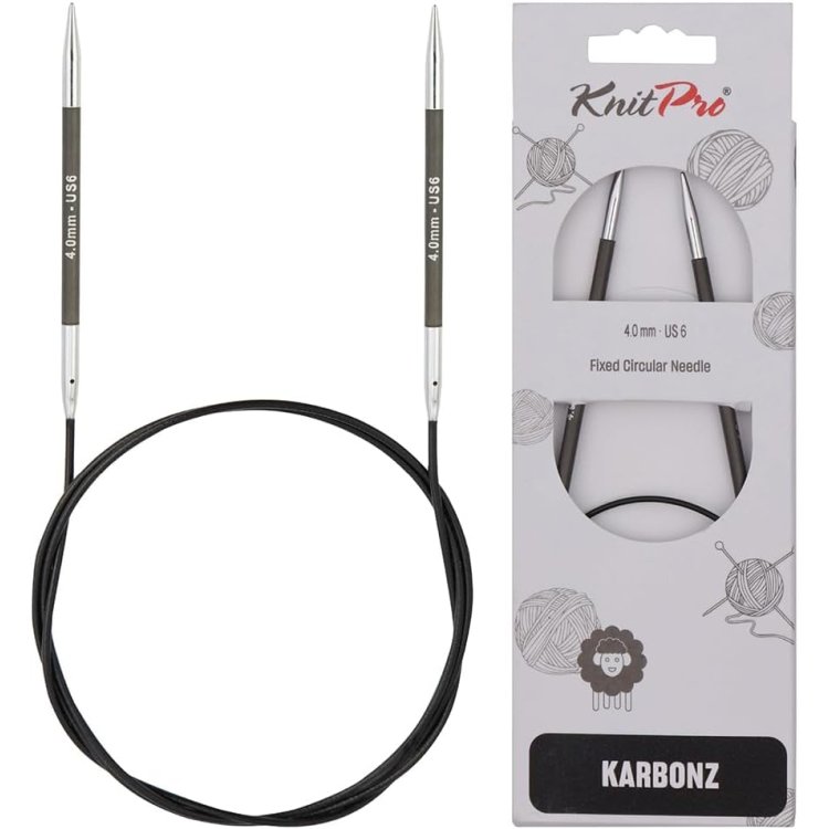 41188 Спицы круговые Karbonz KnitPro 80 см 4.00 мм - 1 41188 Спицы круговые Karbonz KnitPro 80 см 4.00 мм - 1