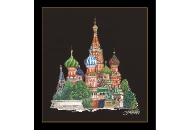 513.05 St. Basil's Cathedral Moscow Black Aida. Набор для вышивки крестом Thea Gouverneur