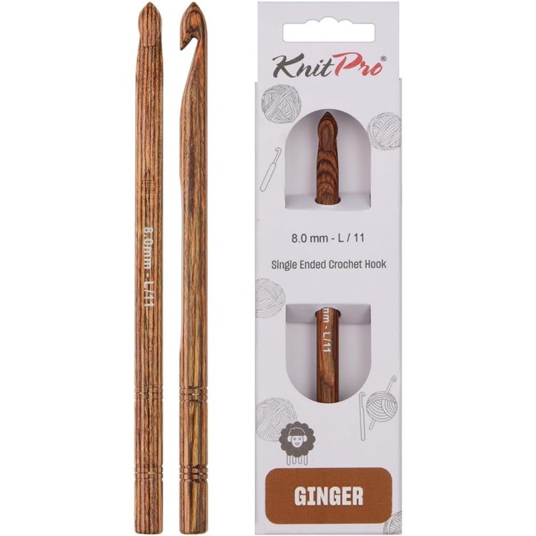 31250 Крючок односторонній Ginger KnitPro, 8.00 мм - 1 31250 Крючок односторонній Ginger KnitPro, 8.00 мм - 1