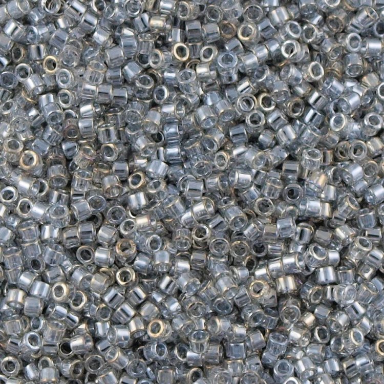 DB-114 Бисер Miyuki Delica Beads 11/0 (блестящий радужный серый) - 1 DB-114 Бисер Miyuki Delica Beads 11/0 (блестящий радужный серый) - 1