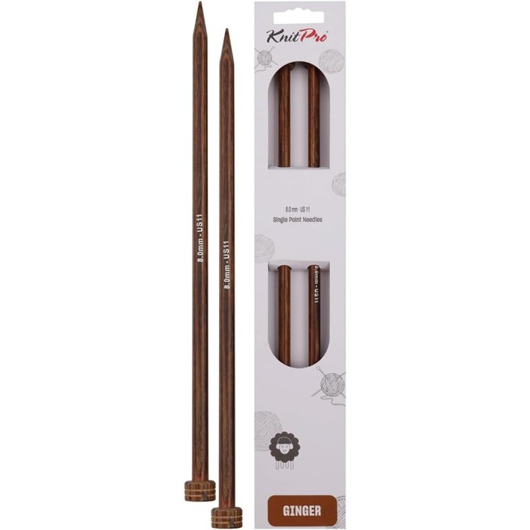 31192 Спиці прямі Ginger KnitPro, 35 см, 8.00 мм - 1