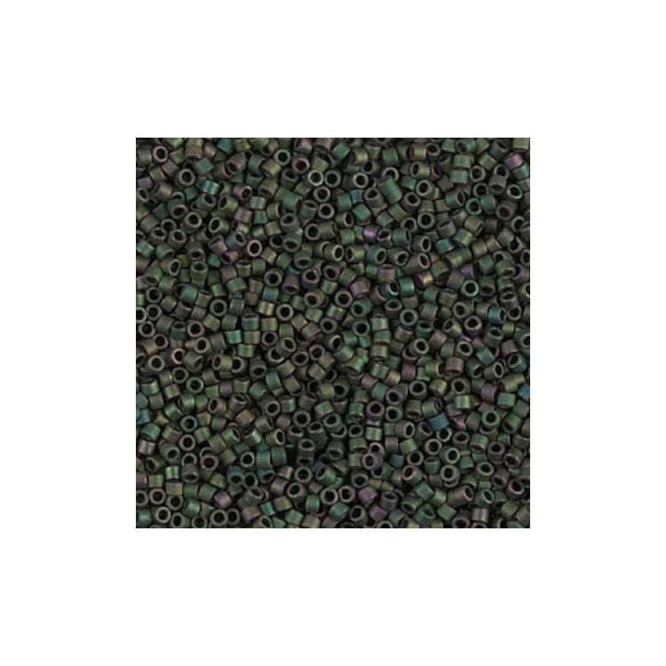 DB-327 Бисер Miyuki Delica Beads 11/0 (матовый радужный черный) - 1