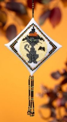 MH229204 Кішка відьма. Набір для вишивки в змішаній техніці Mill Hill - 1