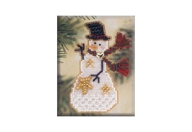 вышивка гладью MHSC29 Снеговик со звездой. Набор для вышивки в смешанной технике Mill Hill