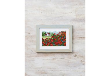  13-1327 Поле маків (Poppyfield. Набір для вишивання хрестом PERMIN