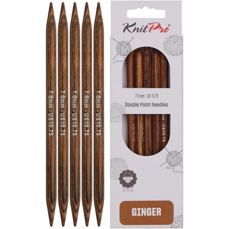 31033 Спиці шкарпеткові Ginger KnitPro, 20 см, 7.00 мм - 1
