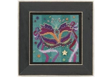 вишивка гладдю MH141102 Пурпурова маска. Набір для вишивки в змішаній техніці Mill Hill