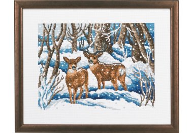  92-5411 Зимовий ліс (Winter forrest. Набір для вишивання хрестом PERMIN