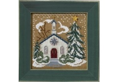 вышивка гладью MH146302 Церковь в деревне. Набор для вышивки в смешанной технике Mill Hill