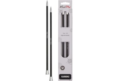 спицы для вязания 41262 Спицы прямые Karbonz KnitPro 25 см 6.00 мм