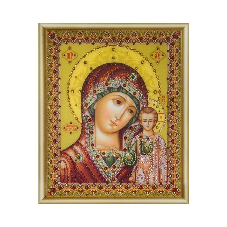 КС-048 Ікона Божої Матері Казанська Набір картина стразами - 1
