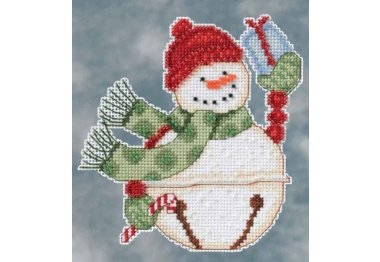 вишивка гладдю DM204103 Сніговик. Набір для вишивки в змішаній техніці Mill Hill