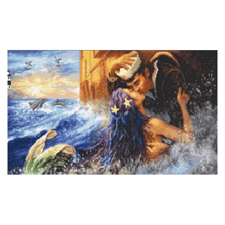 Набор для вышивки крестом LETI 940 Mermaid kiss. Letistitch - 1