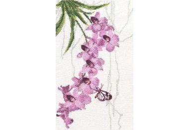  04.004.17 Фіолетова орхідея. Набір для вишивки хрестом Марья-Іскусніца
