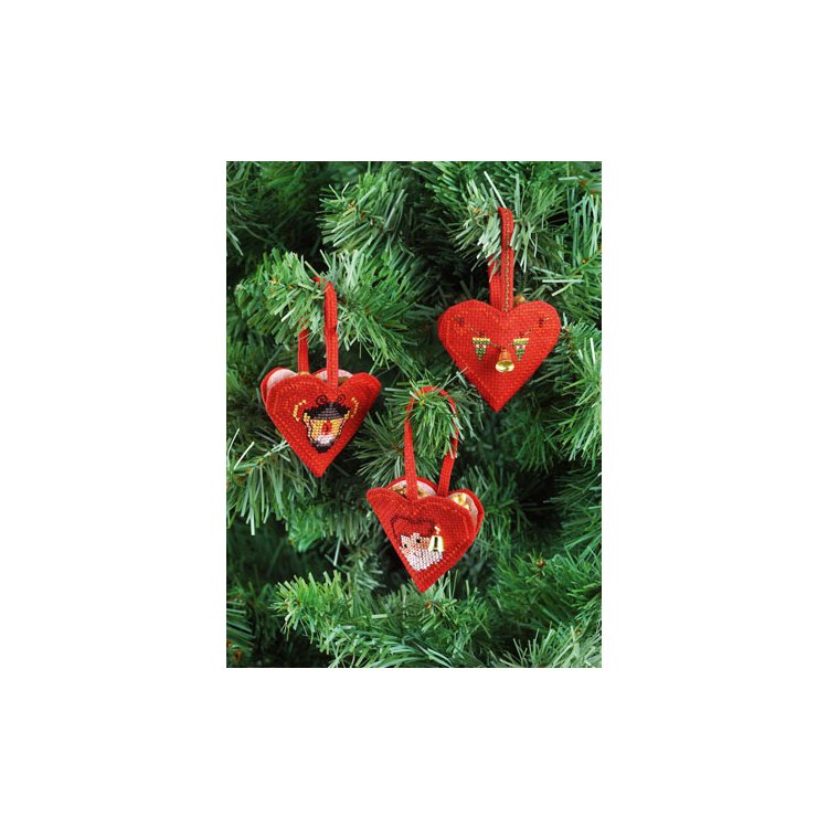 01-5236 Сердечка. Набір для вишивання хрестом PERMIN - 1