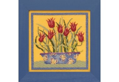 вышивка гладью DM301913 Тюльпаны. Набор для вышивки в смешанной технике Mill Hill