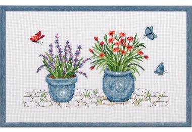 90-0423 Лаванда і гвоздика (Lavender & carnation. Набір для вишивання хрестом PERMIN 90-0423 Лаванда і гвоздика (Lavender & carnation. Набір для вишивання хрестом PERMIN