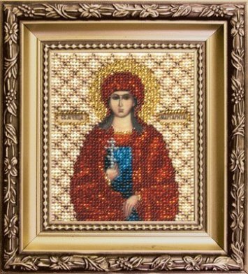 Б-1129 Ікона свята мучениця Маргарита Набір для вишивки бісером - 1