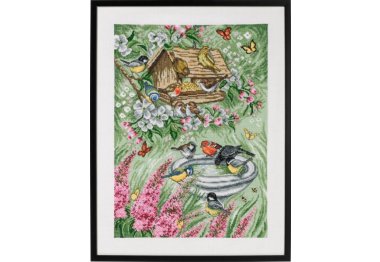  70-9394 Птицы в саду (Birds in Garden. Набор для вышивания крестом PERMIN