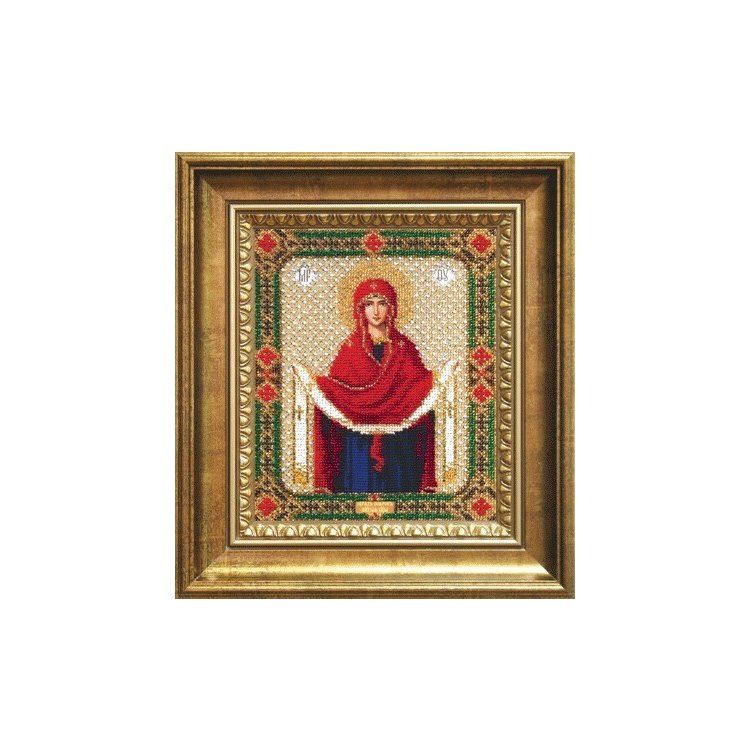 Б-1128 ікона Покров Пресвятої Богородиці Набір для вишивки бісером - 1