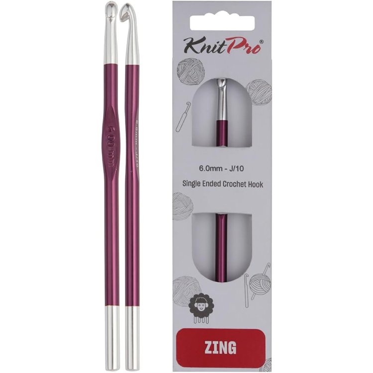 47473 Крючок алюмінієвий Zing KnitPro, 6.00 мм - 1 47473 Крючок алюмінієвий Zing KnitPro, 6.00 мм - 1