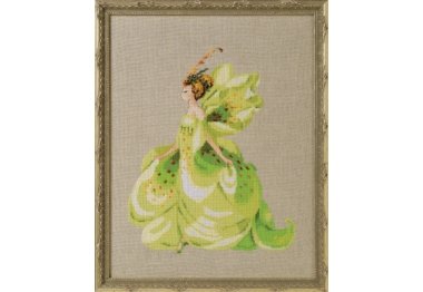  NC273 Green Lady Slipper//Зелена леді. Схема для вишивки хрестиком на папері Nora Corbett