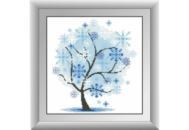 алмазна вишивка 30315 Зимове дерево. Набір для малювання камінням