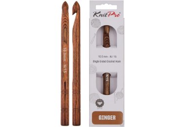 31252 Крючок односторонний Ginger KnitPro, 10.00 мм 31252 Крючок односторонний Ginger KnitPro, 10.00 мм