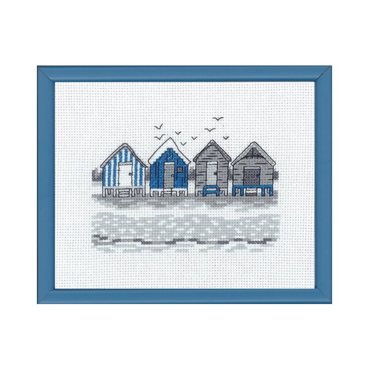 13-9118 Пляжні будиночки (Beach house. Набір для вишивання хрестом PERMIN - 1