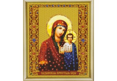 алмазна вишивка КС-135 Ікона Божої Матері Казанська Набір картина стразами