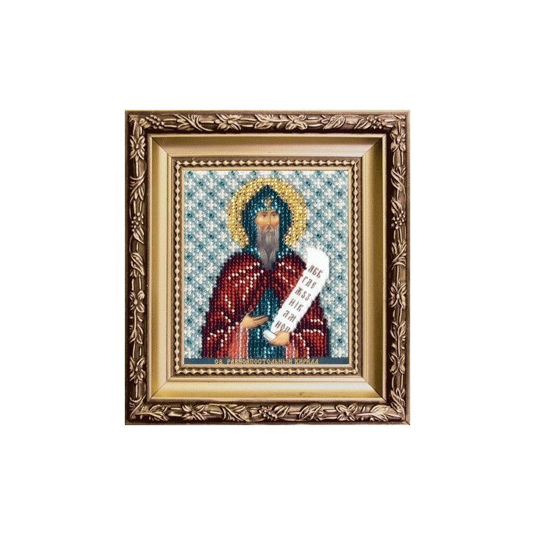 Б-1151 Икона святой равноапостольный Кирилл Набор для вышивки бисером - 1