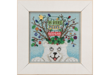 вишивка гладдю MH142132 Щасливого Різдва. Набір для вишивки в змішаній техниці Mill Hill