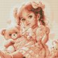 186 Дівчинка з іграшками. Набір для вишивки хрестиком Dantel - 1 186 Дівчинка з іграшками. Набір для вишивки хрестиком Dantel - 1