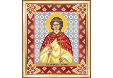  СБІ-095 Іменна ікона свята мучениця Агнія. Схема для вишивки бісером
