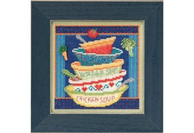 вышивка гладью MH145202 Миски для супа. Набор для вышивки в смешанной технике Mill Hill