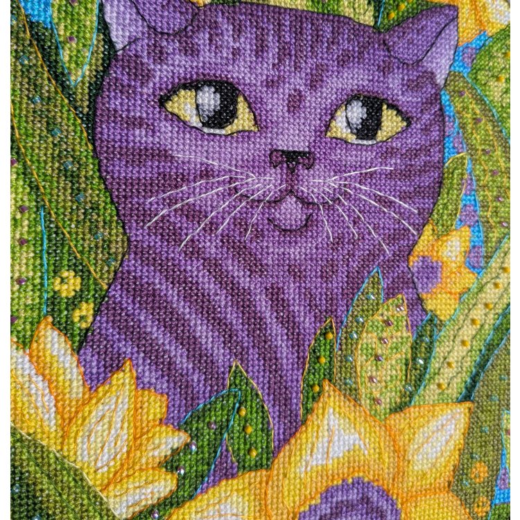 Набір для вишивання хрестом Котоманія. Смугастик Ksenya project 10-001 - 5 Набір для вишивання хрестом Котоманія. Смугастик Ksenya project 10-001 - 5