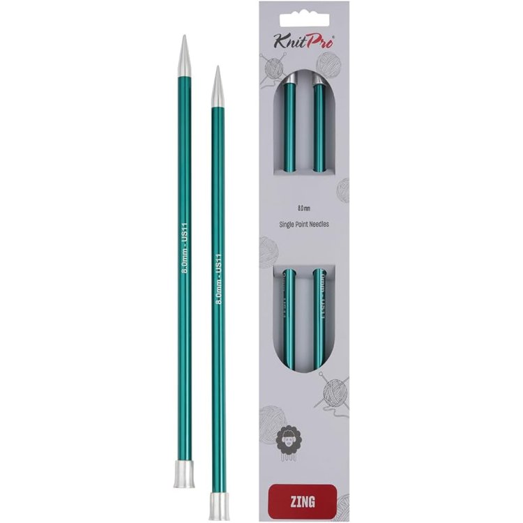 47306 Спиці прямі Zing KnitPro, 35 см, 8.00 мм - 1 47306 Спиці прямі Zing KnitPro, 35 см, 8.00 мм - 1