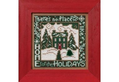 вишивка гладдю MH142301 Дім для свят. Набір для вишивки в змішаній техниці Mill Hill