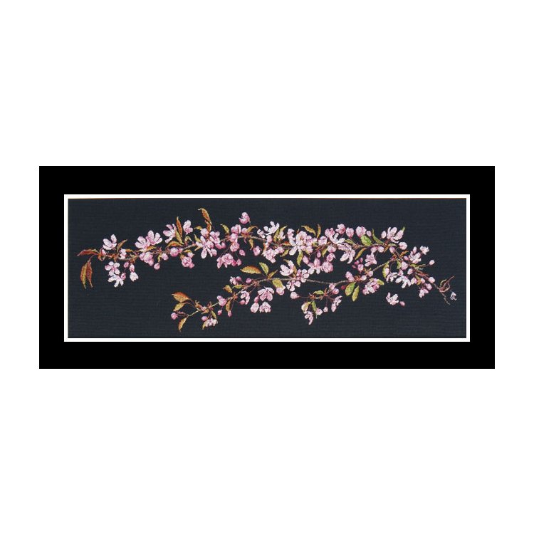 481.05 Japanese Blossom Black Aida. Набор для вышивки крестом Thea Gouverneur - 1