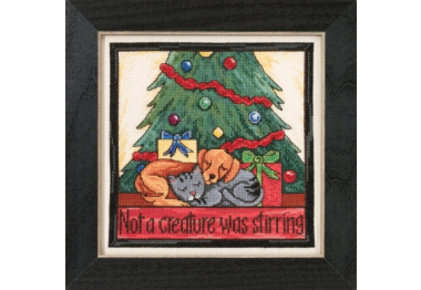 вышивка гладью ST305102 Никто не шевелится. Набор для вышивки в смешанной технике Mill Hill