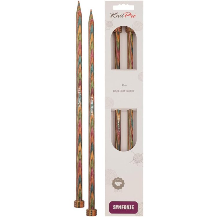 20211 Спиці прямі Symfonie Wood KnitPro, 25 см, 9.00 мм - 1