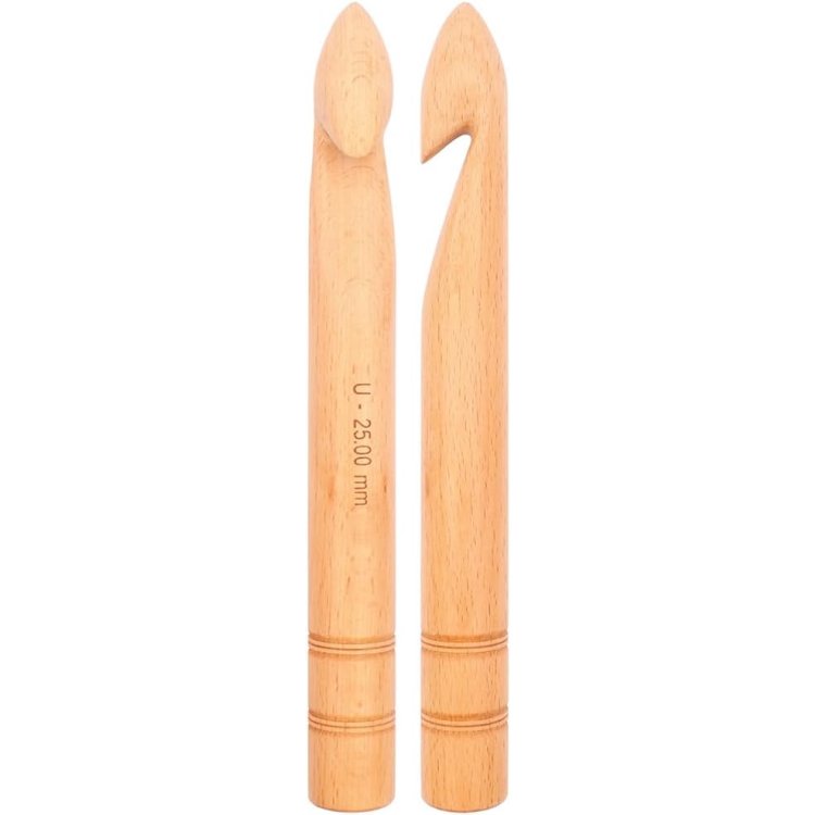 35712 Крючок односторонній Jumbo Birch KnitPro, 25.00 мм - 1