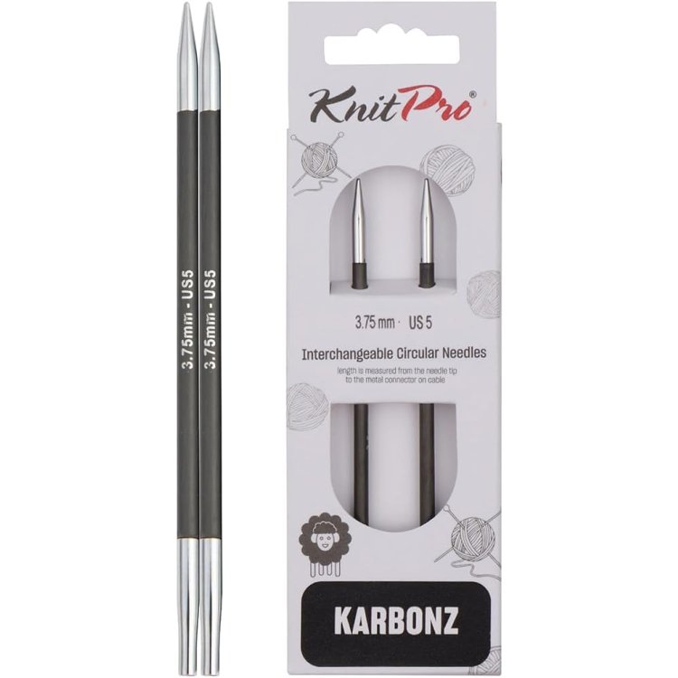 41304 Спицы съемные Karbonz KnitPro 3.75 мм - 1 41304 Спицы съемные Karbonz KnitPro 3.75 мм - 1