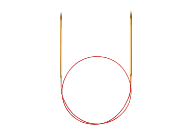 Спицы круговые с удлиненным кончиком позолоченные для тонкой пряжи арт. 714-7