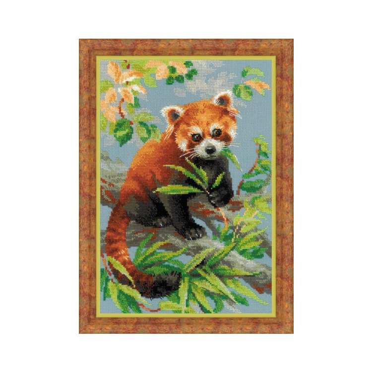 1627 Красная панда. Набор для вышивки крестом Риолис - 1