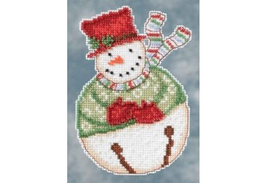 вишивка гладдю DM204102 Сніговик. Набір для вишивки в змішаній техніці Mill Hill