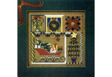 вишивка гладдю MHCB149A Святкові привітання. Набір для вишивки в змішаній техніці Mill Hill вишивка гладдю MHCB149A Святкові привітання. Набір для вишивки в змішаній техніці Mill Hill